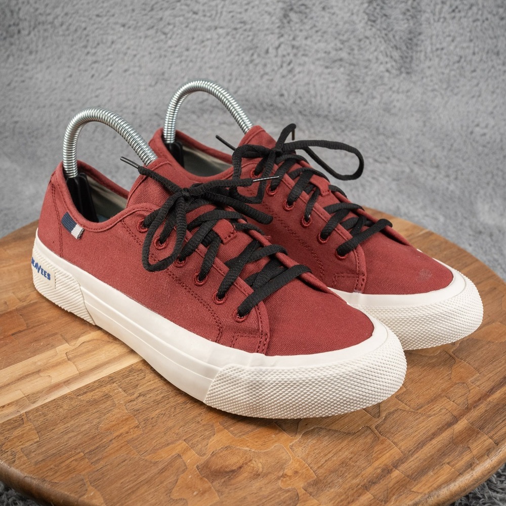 SeaVees Seachange Canvas Casual Women's 9.5 Shoes Burnt Henna Red Sneakers